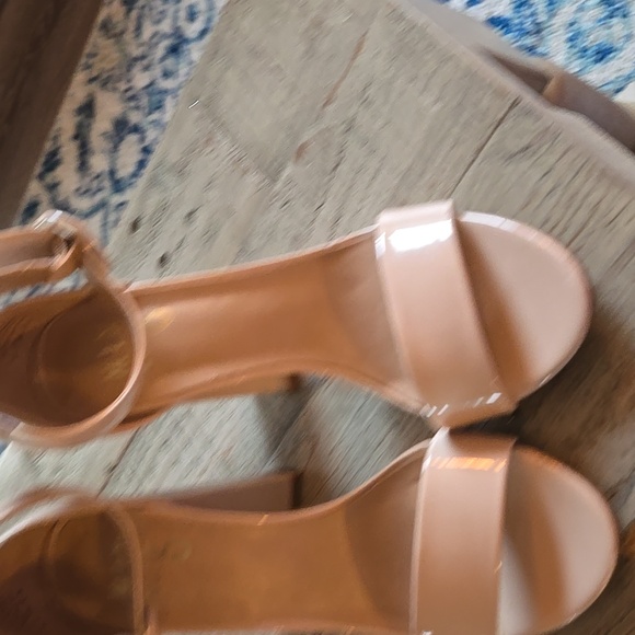 Mix No. 6 Blush Nude Block Heel Sandals Size 6 M Like New - Picture 8 of 13